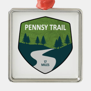 Pennsy Trail Indianapolis Metal Ornament