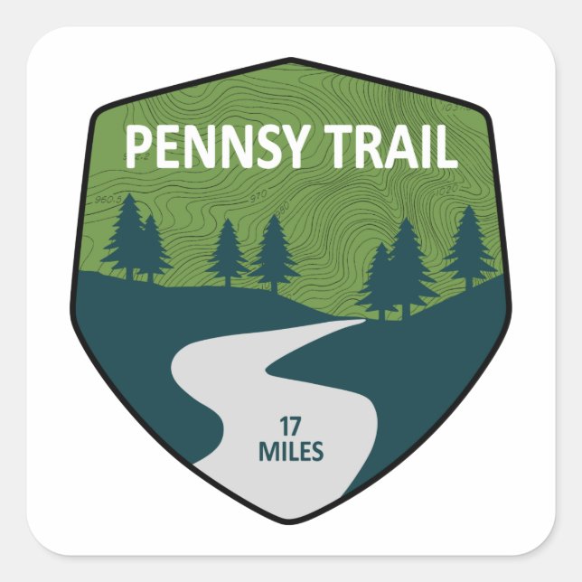 Pennsy Trail Indianapolis Square Sticker (Front)