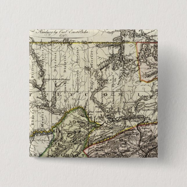 Pennsylvania 12 2 inch square button (Front)