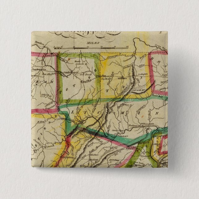 Pennsylvania 1818 Edition 2 Inch Square Button (Front)