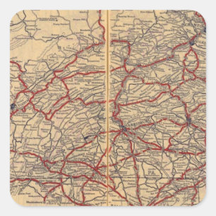 Pennsylvania 5 square sticker