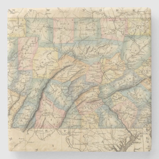 Pennsylvania 8 stone coaster (Front)