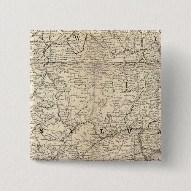 Pennsylvania 9 2 inch square button (Front)