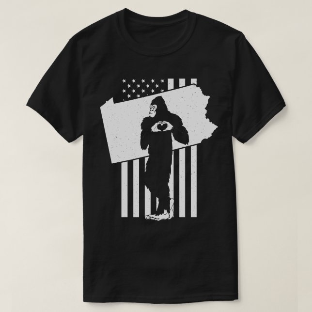 Pennsylvania American Flag T-Shirt (Design Front)