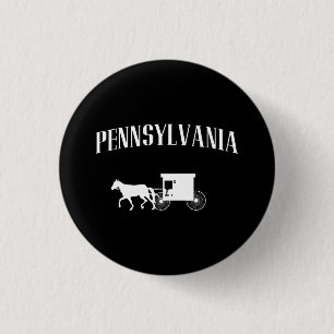 Pennsylvania Amish Carriage 1 Inch Round Button