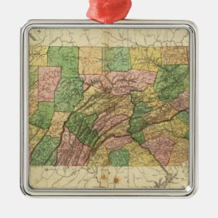 Pennsylvania and New Jersey 2 Metal Ornament