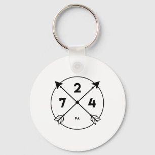 Pennsylvania Area Code 724 State Pride Souvenir Gi Keychain