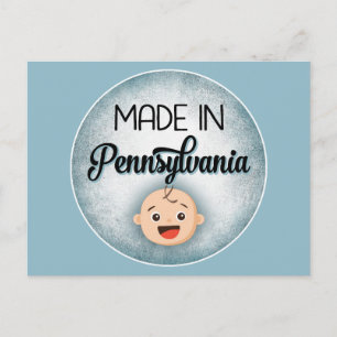 Pennsylvania Baby Funny Blue New Boy Carte postale