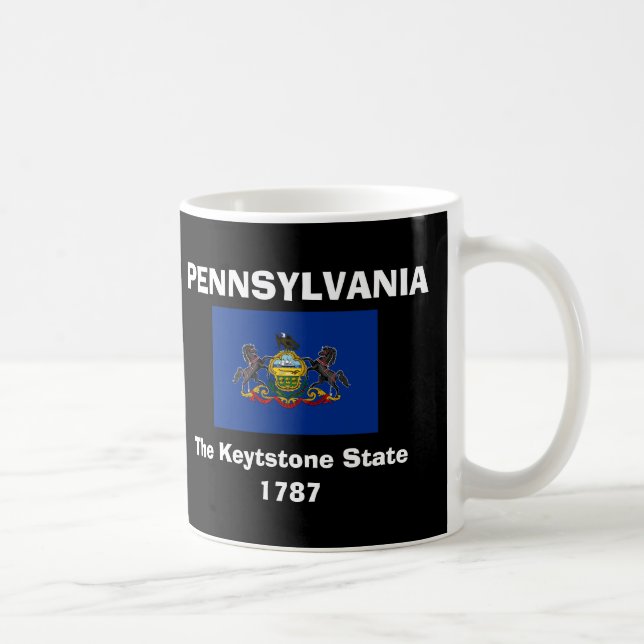 Pennsylvania* Big PA Black Mug (Right)
