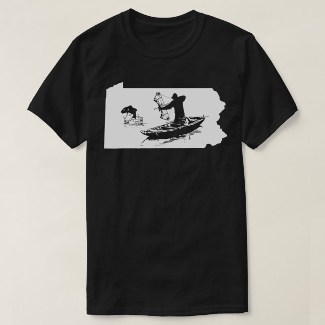 Pennsylvania Bowfishing Gift Bowfisher Bow Fishing T-Shirt (Design Front)