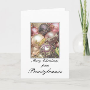 Pennsylvania  Christmas Card, state specific Holiday Card
