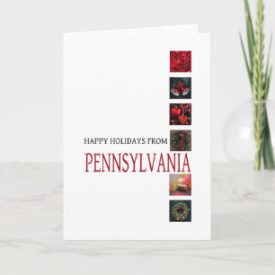 Pennsylvania  Christmas Card, state specific Holiday Card
