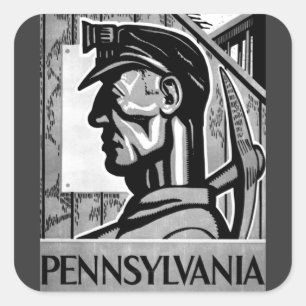 Pennsylvania Coal Poster WPA 1938 Sticker
