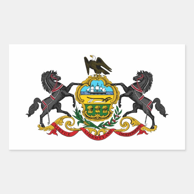 Pennsylvania coat of arms sticker (Front)