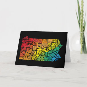 pennsylvania colour counties card