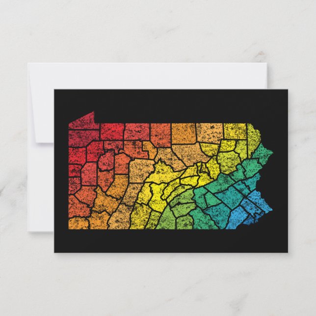 pennsylvania colour counties invitation (Front)