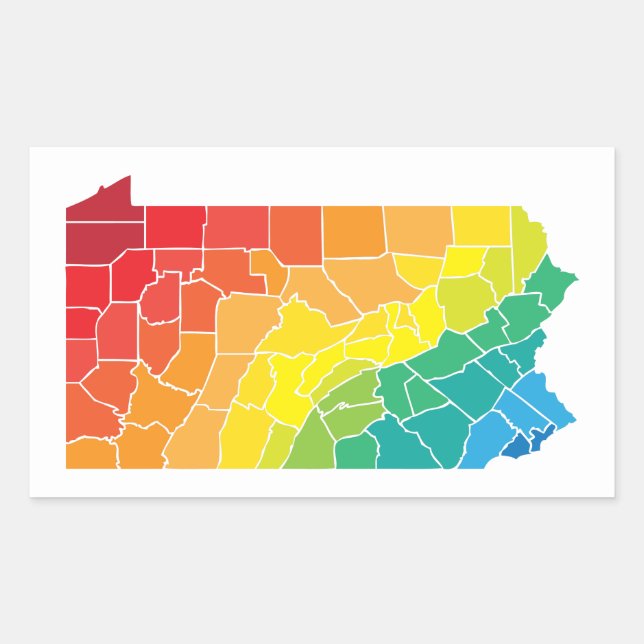 pennsylvania colour counties sticker (Front)