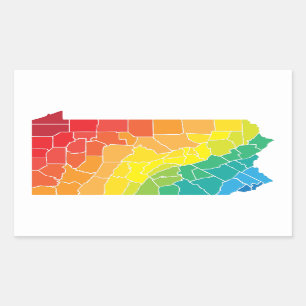 pennsylvania colour counties sticker