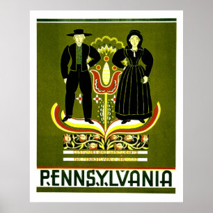 Pennsylvania Costumes and Handicrafts WPA Poster