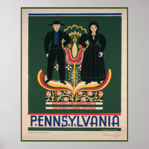Pennsylvania Costumes and Handicrafts WPA Poster