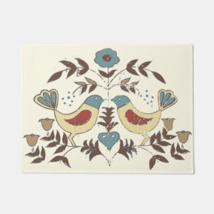 Pennsylvania Dutch Amish Hex Sign Bird Americana Doormat
