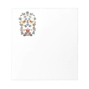 Pennsylvania Dutch Amish Hex Sign Bird Americana Notepad