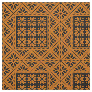 Pennsylvania Dutch Halloween Cutout Print Fabric