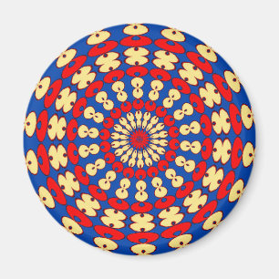 Pennsylvania Dutch Hex Sign Spring Red and Yellow Magnet