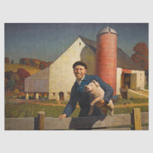 Pennsylvania Farmer by Newell Convers Wyeth Tissue Paper