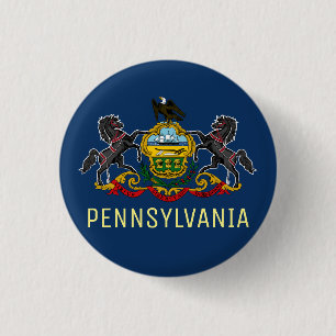 Pennsylvania Flag 1 Inch Round Button