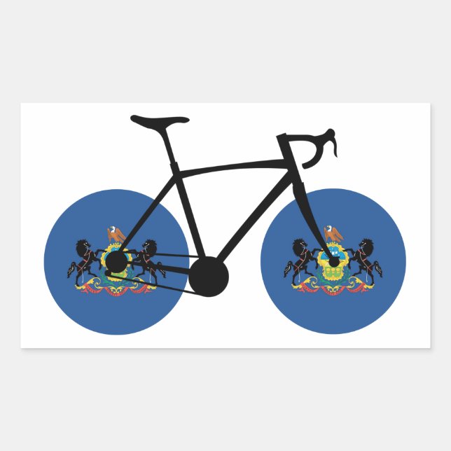Pennsylvania Flag Cycling Sticker (Front)