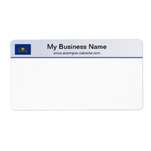 Pennsylvania Flag Header Shipping Label