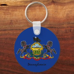 Pennsylvania Flag & Pennsylvania patriots /sports Keychain