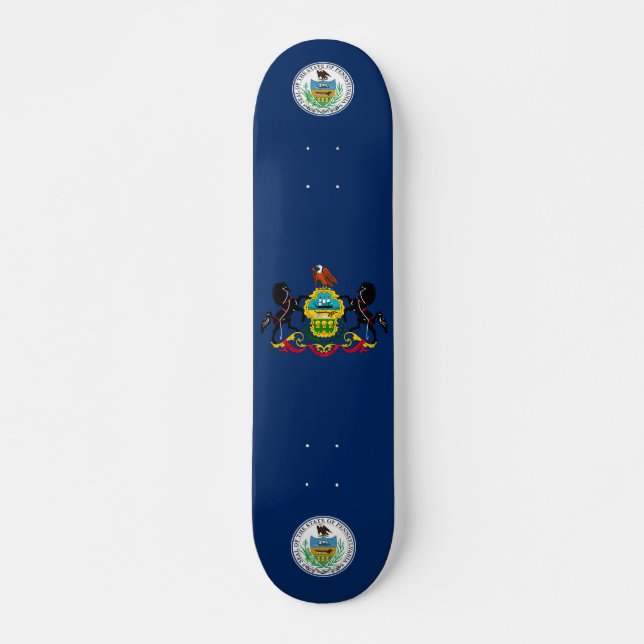 Pennsylvania flag skateboard (Front)