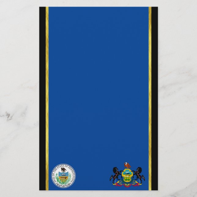 Pennsylvania flag stationery (Front)
