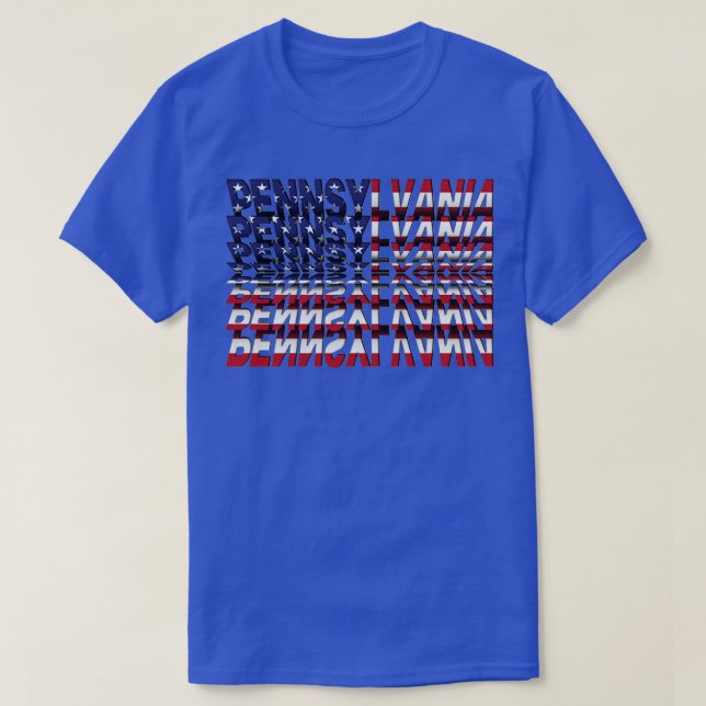 Pennsylvania Flip Text effect T-Shirt (Design Front)