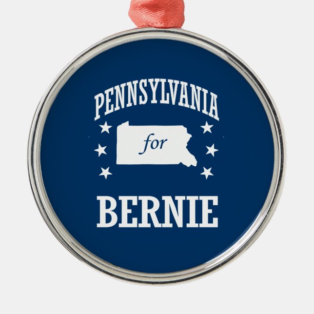 PENNSYLVANIA FOR BERNIE SANDERS METAL ORNAMENT (Front)