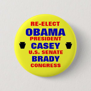 Pennsylvania for Obama Casey Brady 2 Inch Round Button