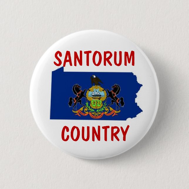 Pennsylvania for Santorum 2 Inch Round Button (Front)