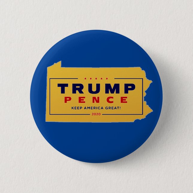Pennsylvania for Trump Pence 2020 2 Inch Round Button (Front)