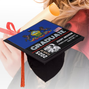 Pennsylvania Graduation Hat, Photo, USA, Flag Cap Topper