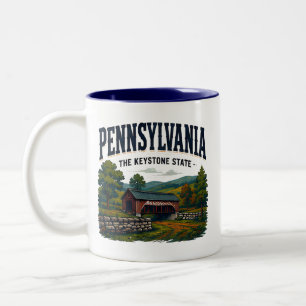 Pennsylvania Historic Countryside Two-Tone Coffee Mug