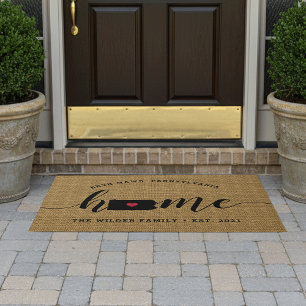 Pennsylvania Home State Personalized Doormat