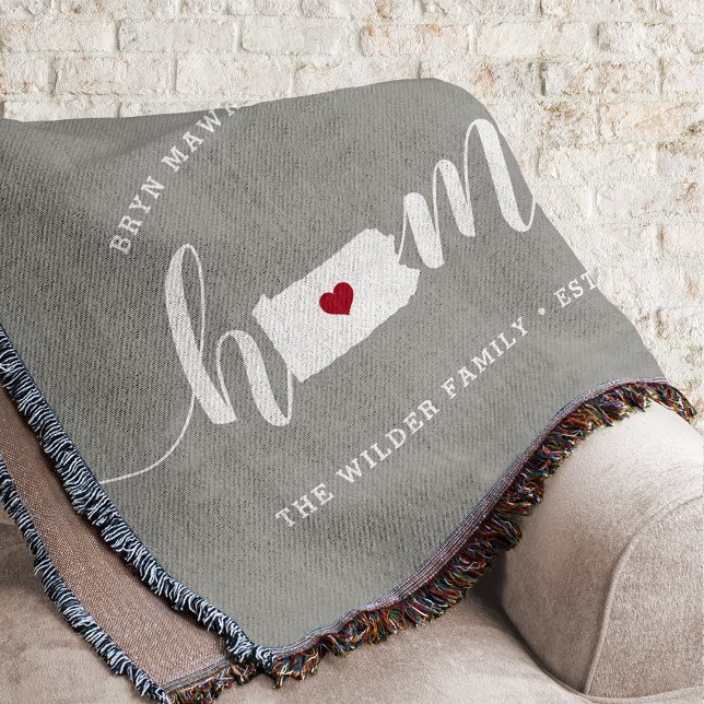 Pennsylvania Home State Personalized Throw Blanket (Creator Uploaded)