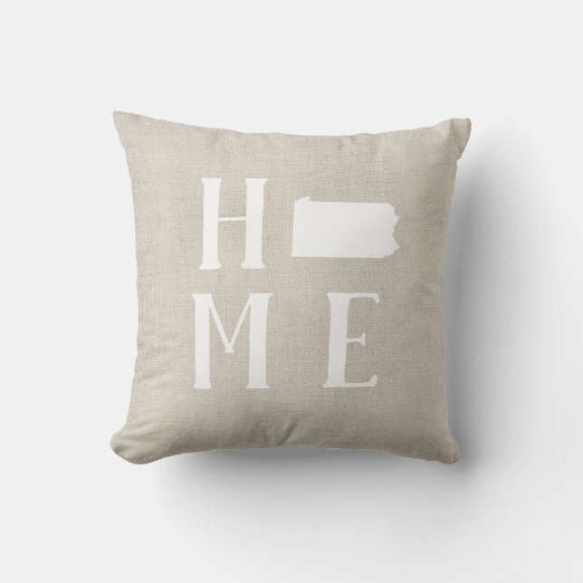 Pennsylvania Home State Throw Pillow (Front)