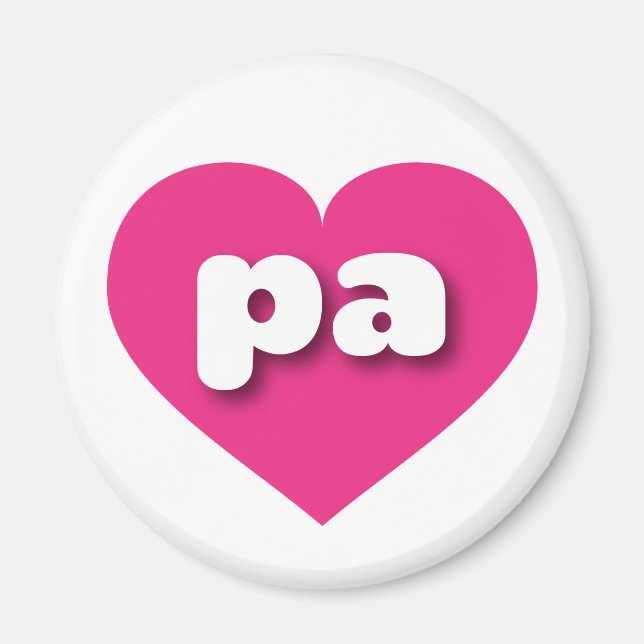 Pennsylvania hot pink heart - I love pa Magnet