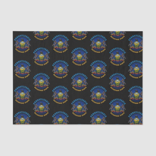 PENNSYLVANIA KEYSTONE STATE FLAG TISSUE PAPER (Front)