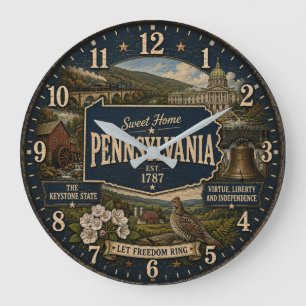 Pennsylvania Keystone State Historic Landmark  Large Clock