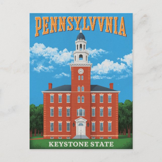 Pennsylvania Keystone State Postcard (Front)