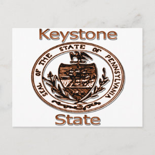 Pennsylvania Keystone State Seal Postcard